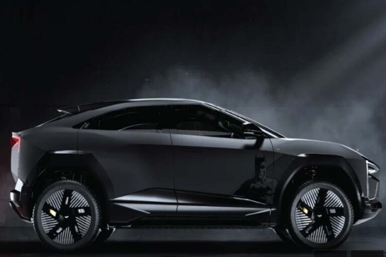 Mahindra BE 6 Batman Edition in satin black, featuring Alchemy Gold accents, Batman decals, and unique Dark Knight Trilogy emblems