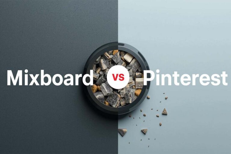 Mixboard vs Pinterest comparison showing Google’s new AI-powered visual idea platform alongside Pinterest boards