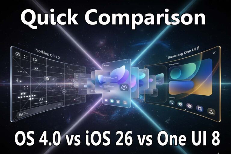 Nothing OS 4.0 vs Apple iOS 26 vs Samsung One UI 8
