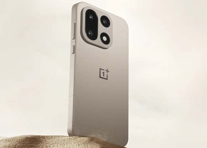 OnePlus 15 Sand Storm color official render with matte finish