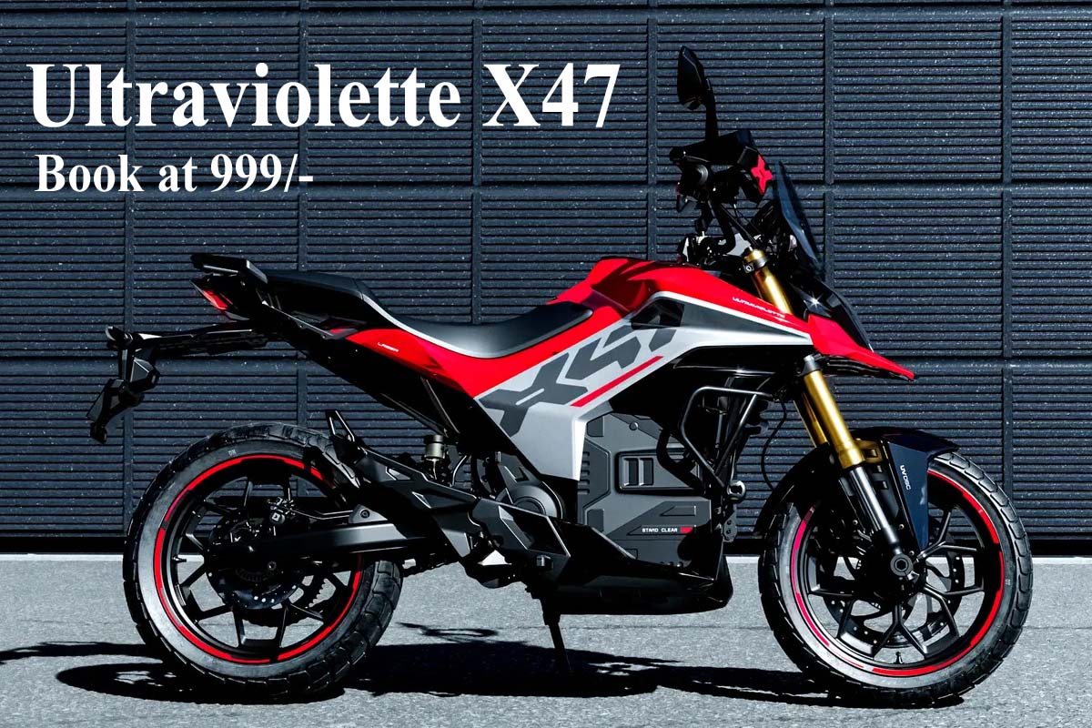 Ultraviolette X47 electric bike with dual dashcam and Violette AI on road in India