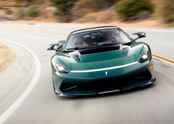 Pininfarina Battista interior with luxury cabin and digital display