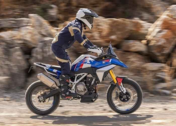 BMW F 450 GS engine and frame highlighting lightweight build