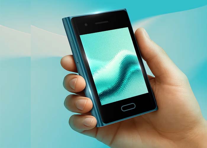 HMD Touch 4G phone front and back design in dark blue color showcasing compact style