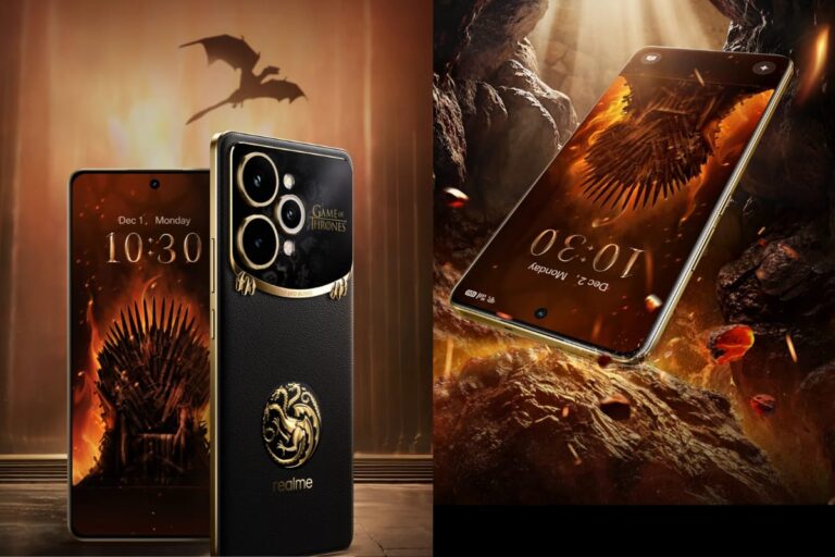 Realme 15 Pro Game of Thrones Limited Edition dragonfire design close-up