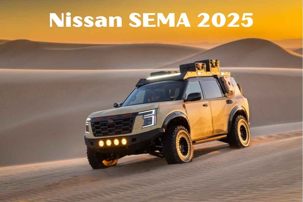 Nissan Dune Patrol, Frontier Rapid Runner, GT-Z, and 1000 HP Patrol concept cars at SEMA 2025.