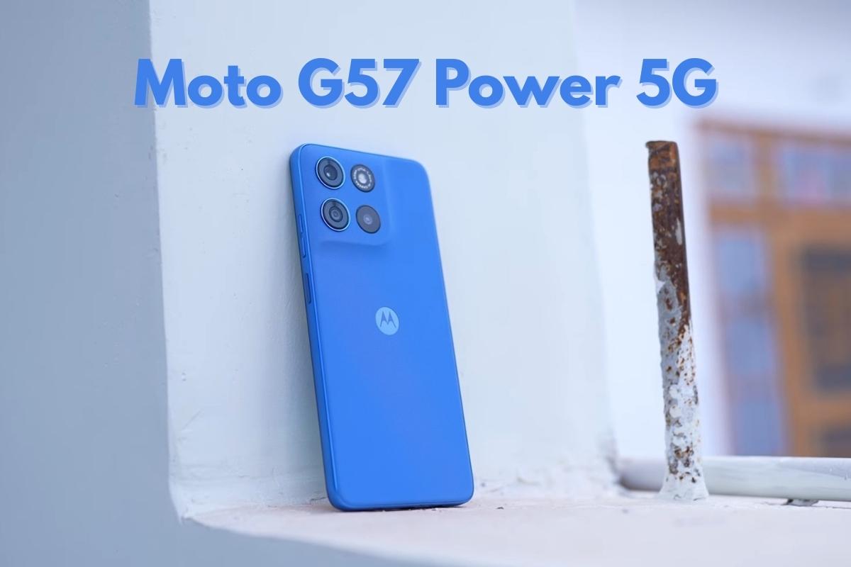 Motorola Moto G57 Power 5G with 7000mAh battery and 50MP Sony LYTIA camera in Pantone Corsair color