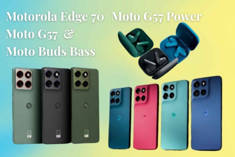 Motorola Edge 70, Moto G57 Power, Moto G57, and Moto Buds Bass launched globally with AI features, ultra-thin design, and long battery life – India prices expected soon.