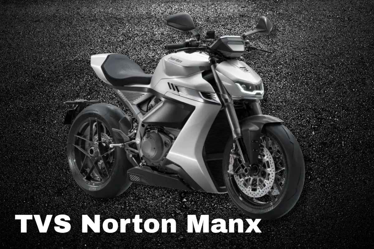 TVS Norton Manx 2025 street motorcycle showcasing 1200cc V4 engine and minimalist British design