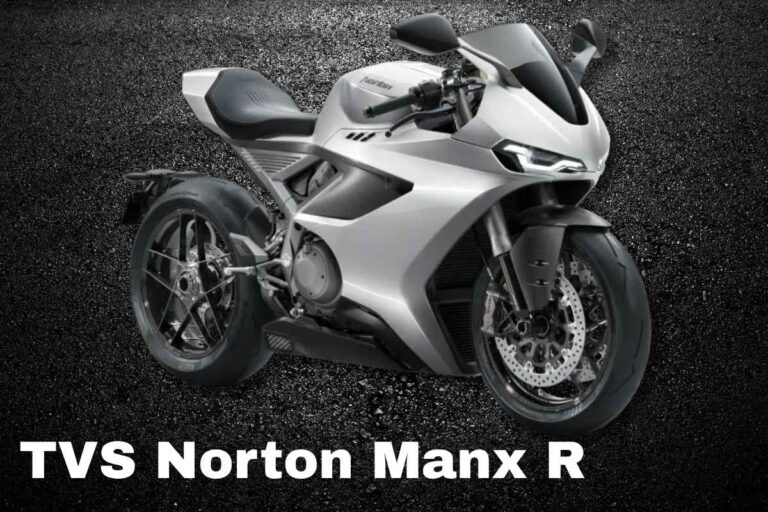 TVS Norton Manx R 1200cc V4 superbike showcasing British craftsmanship and modern design