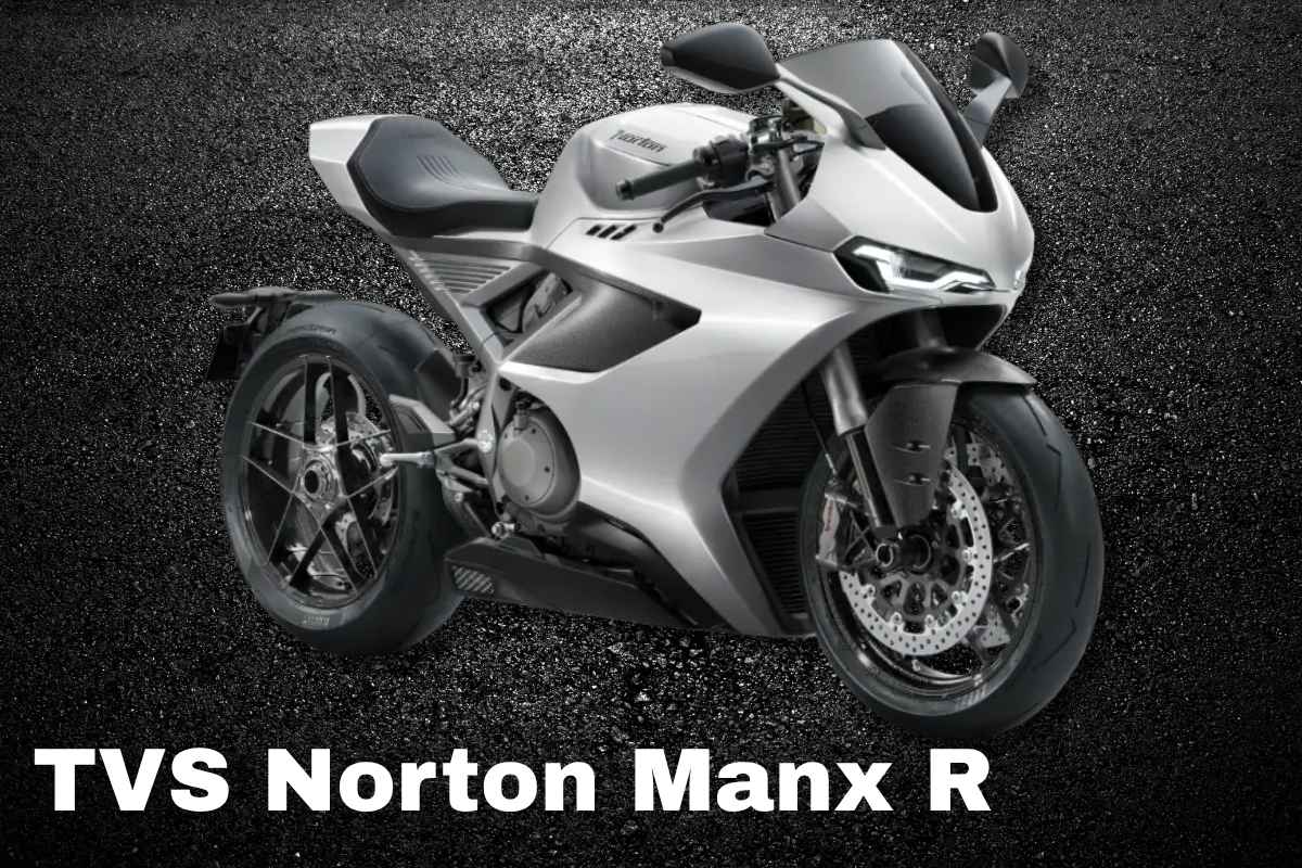 TVS Norton Manx R 1200cc V4 superbike showcasing British craftsmanship and modern design