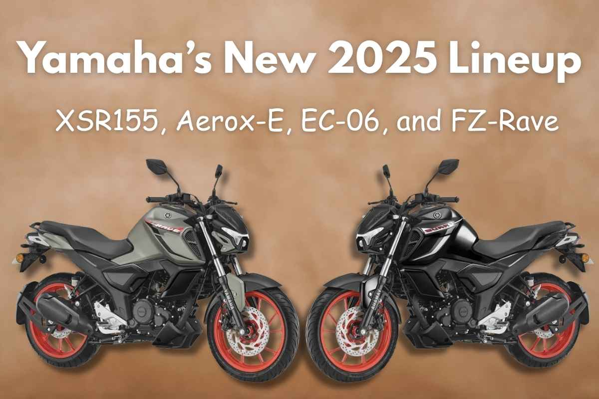 Yamaha XSR155, Aerox-E, EC-06, and FZ-Rave launched in India showcasing Yamaha’s new retro and electric lineup 2025