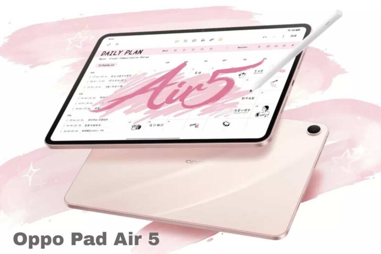 Oppo Pad Air 5 tablet showcasing 2.8K display and 10,050mAh battery