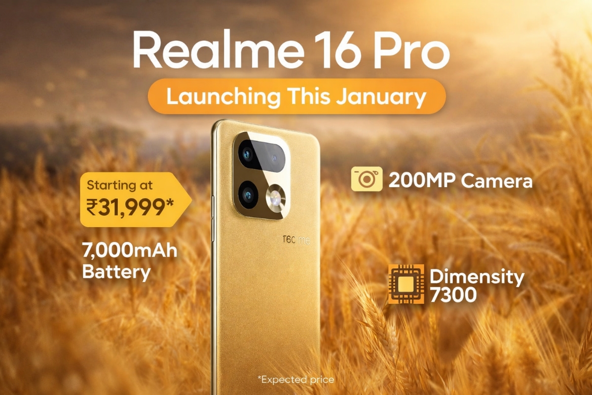 Realme 16 Pro smartphone launching in January 2026 in India